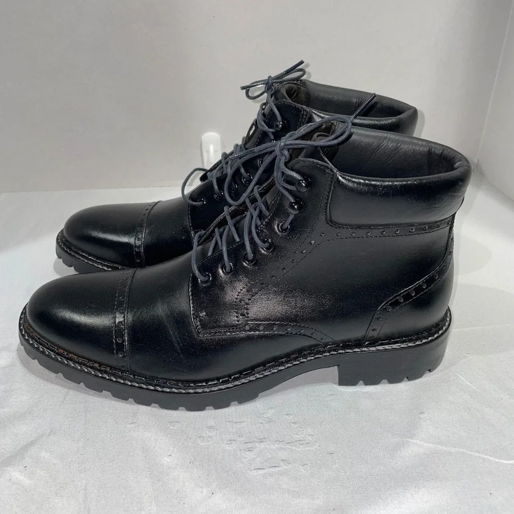 Johnston‎ & Murphy Men's Garrison Brogue Cap Toe Boots Size 9 M 59-4057